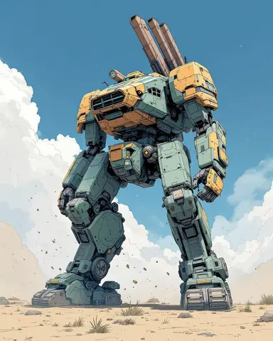 Before: Mecha turned into a desk figurine