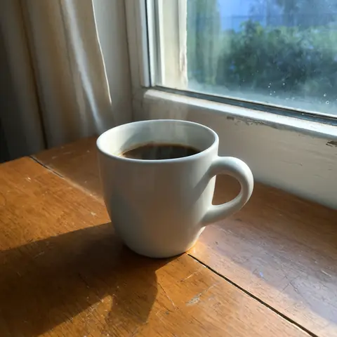 Before: Coffee and a croissant added to a mug shot