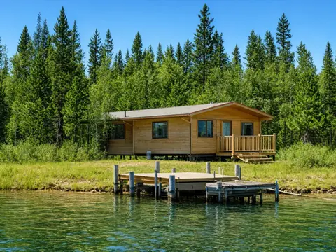 Before: Lake cabin turned into a winter night