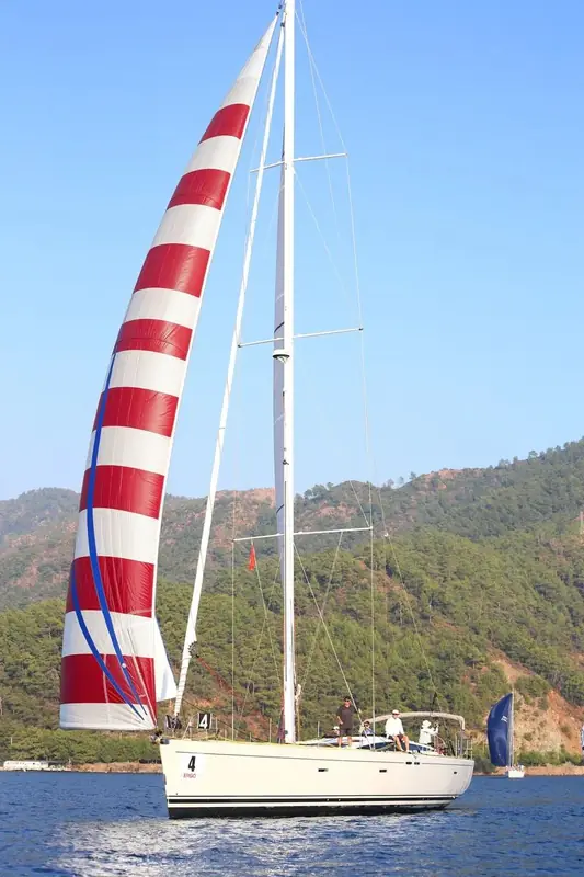 FLUX.3 Klein: Crimson stripes added to the sails