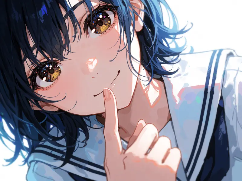 Krea 2 Turbo: Anime close-up portrait